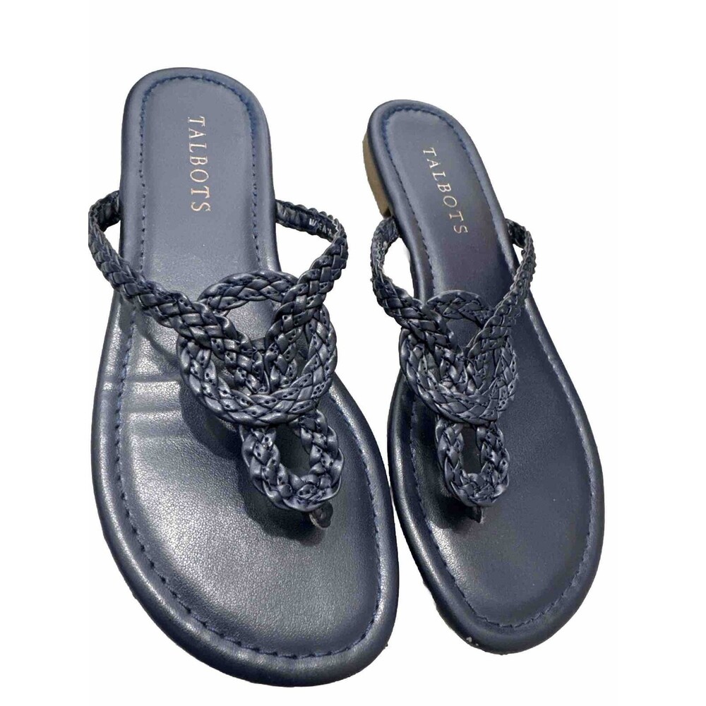 Talbots Blue Braided Sandals Elegant Summer Footwear